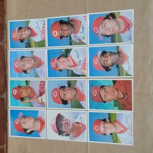 1981 Topps 5x7 Cincinnati Reds Team set of 12 Collectible Cards,